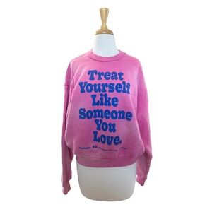 Madhappy “Treat Yourself Like Someone You Love” Crewneck – Pink Tie-Dye, XS